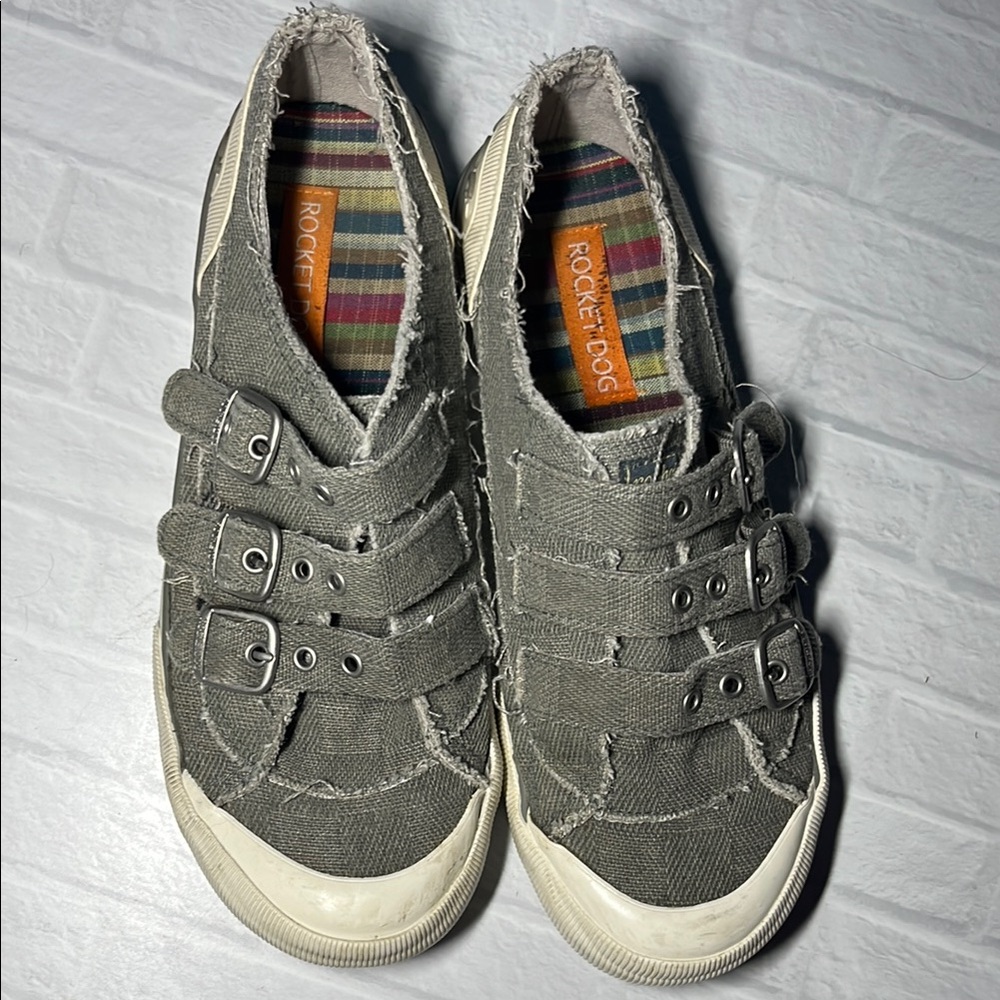 Rocket Dog Triple Strap Gray Sneakers